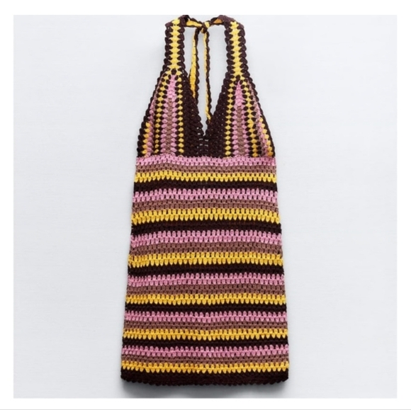 🆕️ Zara Crochet Halter Dress - Picture 4 of 4